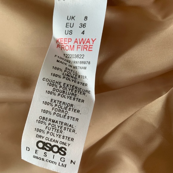 NEW ASOS Design Brushed Bomber in Stone - Picture 12 of 13